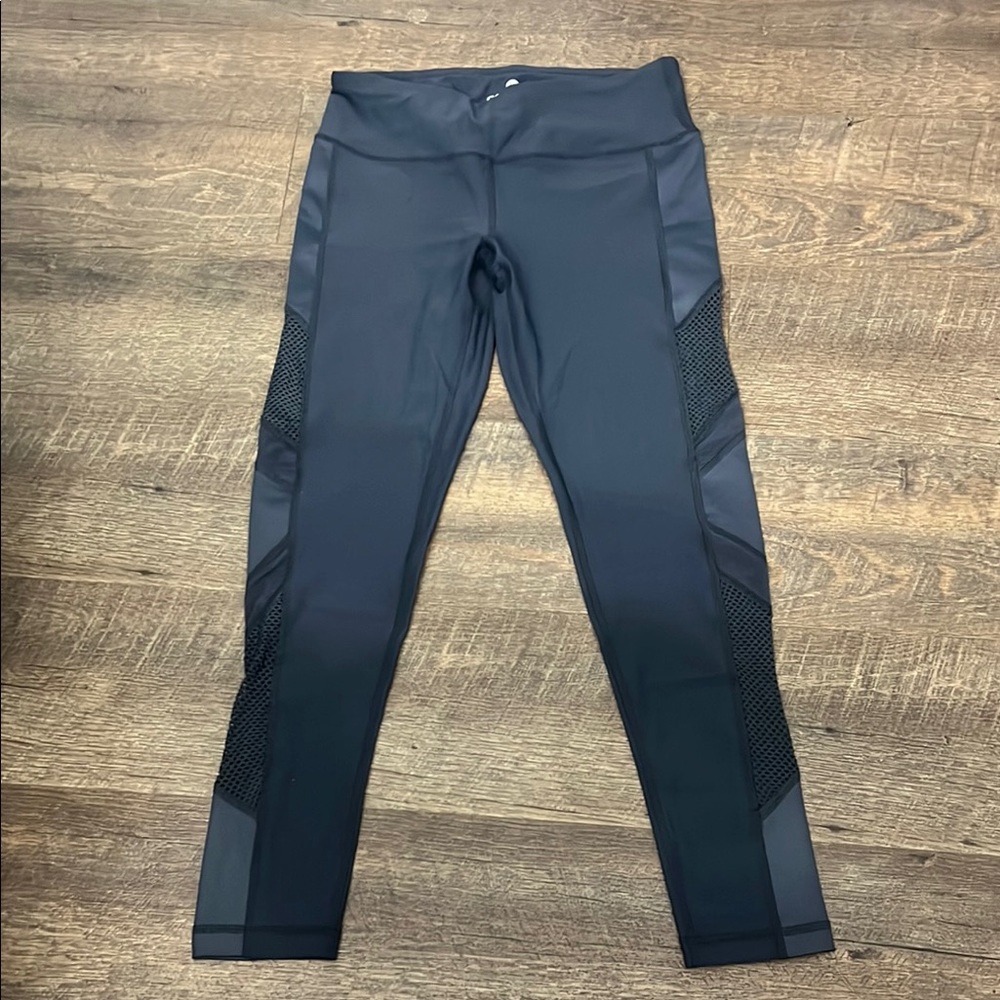 Black Mesh Panel Leggings